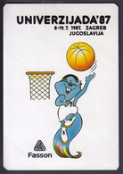 Yugoslavia Croatia Zagreb 1987 / Basketball / Sticker, Label / University Games / UNIVERZIJADA '87 / Mascot ZAGI - Habillement, Souvenirs & Autres