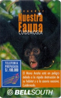 ECUADOR : BSP102F 100 SPIDER MONKEY (30 Days Sticker Over 45 Days) USED - Equateur