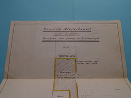 Gemeente NEDERBRAKEL Sectie A 700 GRONDPLAN Van Garage En Benzinestapel DRIEHOEKSTRAAT 1968 (zie Foto's Voor Detail) ! - Otros Planes