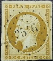 FRANCE Y&T N° 9a Louis Napoléon Prince-président 10c Bistre-brun. Côte 950 Euros - 1852 Louis-Napoleon