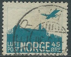 1927 NORVEGIA POSTA AEREA USATO AEREO E CASTELLO AKERSHUS OSLO - RD38-2 - Gebraucht