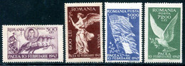 ROMANIA 1947 Peace MNH / **.  Michel 1024-27 - Ongebruikt