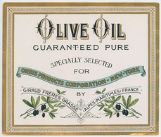 Etiquette - Olive Oil - Giraud Frères - Grasse - Labels