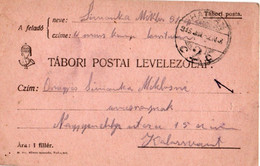 A122  -  TABORI POSTA  TO KOLOSVAR CLUJ  ROMANIA   1WW 1915 - 1ste Wereldoorlog (Brieven)