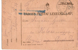 A125  -  TABORI POSTA  FELDPOSTAMT INFANTERIEREGIMENT STAMP TO KOLOSVAR CLUJ  ROMANIA   1WW 1916 - Cartas De La Primera Guerra Mundial