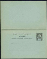 DIEGO SUAREZ / 1893 ENTIER POSTAL DOUBLE - REPONSE PAYEE / ACEP CP7 (ref 2768) - Lettres & Documents