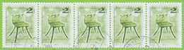 Voyo HUNGARY 2000 2F  Mi # 4604  (o) Antique Furniture - Stripe Of  Five - Used Stamps