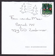 Netherlands: Cover, 2020, 1 Stamp, Christmas Decoration, Cancel Christmas Tree (traces Of Use) - Brieven En Documenten