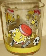 Bicchiere O Bicchieri Nutella Kinder Ferrero 1997 - Calciatori - Giallo ( Glass - Glasses - Verres - Vasos - Glaser ) - Nutella