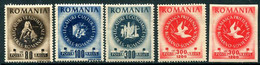 ROMANIA 1946 Society For Relations With USSR MNH / **.  Michel 1008-11A+B - Unused Stamps