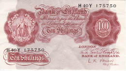 BILLETE DE REINO UNIDO DE 10 SHILLINGS DEL AÑO 1948   (BANKNOTE) - 10 Shillings