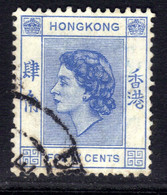 Hong Kong 1954 - 62 QE2 40ct Blue Used SG 184 ( M578 ) - Used Stamps