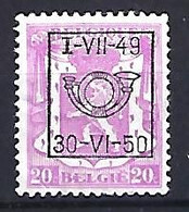 Belgium 1936  Precancel 20c (o) Mi.416  (I-VII-49 / 30-VI-50) - Roller Precancels 1930-..