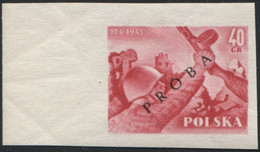 1955 Poland, Mi 897/898, Proof Of Colour The Ruins Of Warsaw Liberation, PZF Expert Guarantee Korszeń MNH** P30 - Prove & Ristampe