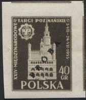 1955 Poland, Mi 915/916 Proof Of Colour, Guarantee Korszeń, City Hall Architecture Poznań International Fair MNH** P30 - Prove & Ristampe