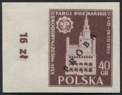 1955 Poland, Mi 915/916 Proof Of Colour, Guarantee Korszeń, City Hall Architecture Poznań International Fair MNH** P30 - Proofs & Reprints
