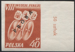 Poland 1955, Mi 905/6 VIII International Cycling Peace Race Original Proof Colour Guarantee PZF Expert Korszeń MNH** P30 - Proofs & Reprints