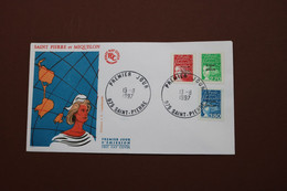 MARIANNE St Pierre & Miquelon 1997 - Enveloppe 1er Jour Du 13-08-1997  - 3 Timbres N° 650, 651 Et 652 - Covers & Documents