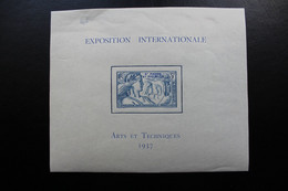 1937,ST -PIERRE ET MIQUELON ARTS ET TECHNIQUES 3f OUTREMER Y&T NO BF1 B/TB  NEUF* GOMME D'ORIGINE (charnieres) - Unused Stamps