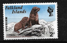 Fakland     N° 124   Ours à Fourrure  Neuf *    *  B/TB = MNH F/VF    - Antarctic Wildlife