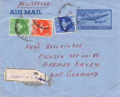 INDIA - AIRMAIL 1963 BOMBAY > BREMERHAVEN/GEERMANY /G114 - Luchtpost