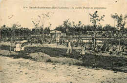 St Aubin Sur Mer * Le Jardin Public En Préparation - Saint Aubin