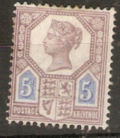 Great Britain 1887  SG  207a  5d  Dull Purple And Blue  Die 11 Mounted Mint - Nuovi