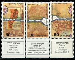 LS0396 1987 Historical Map Of Israel 3V With Ticket MNH - Unused Stamps (without Tabs)