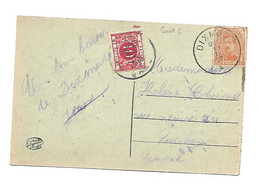 PK DIXMUDE  13.IX.19  + Strafport TX13A Opdruk GENT/GAND 1  NAAMSTEMPEL - Andere & Zonder Classificatie