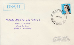 N°1078 N -lettre (cover) -Nasa -Apollo 9 Lem 3 -DSS/41- - Oceanía