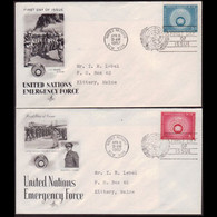 UN-NEW YORK 1957 - FDCs - 51-2 UN Emergency Force - Covers & Documents