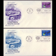 UN-NEW YORK 1977 - FDCs - 285-6 Security Council - Lettres & Documents