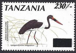 Tanzania 2002 Saddle-billed Stork Overprint 230/- On 170/- Michel 4013 Mint - Cigognes & échassiers