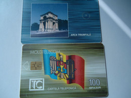 MOLDOVA  USED CARDS    MONUMENTS ARCA TRIUMFALA - Moldavie