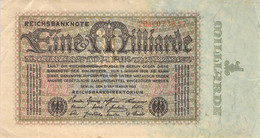 1 Mrd Mark 1922 VF/F (III) 20 Ac 073857 - 20 Mrd. Mark