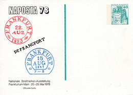 BRD, PP 100 D2/013a, BuSchl. 40,  Frankfurt "Naposta 78", - Privatpostkarten - Ungebraucht