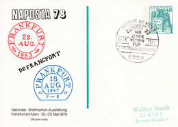 BRD, PP 100 D2/013a, BuSchl. 40,  Frankfurt "Naposta 78", - Postales Privados - Usados