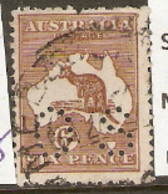 Australia  1924  SG  O76  6d  Perfins OS Fine Used - Dienstzegels