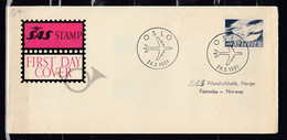 First Day Cover Van Oslo 24 2 1961 - Lettres & Documents