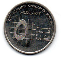 Jordanie -  5 Piastres 1992 - SUP - Jordan