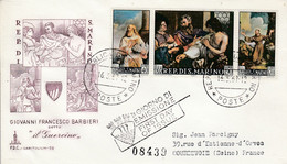 SAINT MARIN AFFRANCHISSEMENT COMPOSE SUR LETTRE FDC POUR LA FRANCE 1967 - Storia Postale