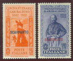 ITALIA COLONIE EGEO SCARPANTO SASS. 17 - 26 NUOVI - Egée (Scarpanto)