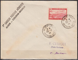 Enveloppe De  ALGER GARE Postée  Le 23 7 1946  SECTION-AVION  1ère Liaison Postale Aérienne  ALGER -COLOMB-BECHAR - Airmail