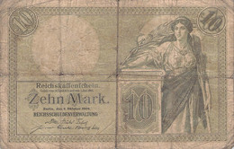 10 Mark Reichsbanknote 1906 VG/G (IV) - 10 Mark