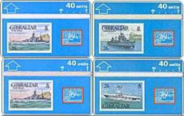 GIBRALTAR : GIB027/1 Warships Series (4 Cards) MINT - Gibraltar