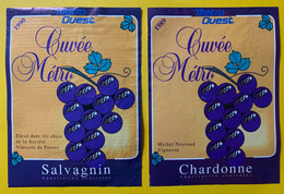 17512 - Cuvée Métro Ouest Chardonne 1989 & Salvagnin 1990 2 étiquettes - Trenes
