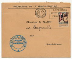 Vignette Anti-tuberculeuse 1936 Sur Enveloppe En Franchise Administrative De Rouen 1935é - Covers & Documents