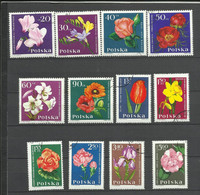 Pologne   YT  Oblitérés 1394/405 Fleurs Flowers  Rose Pivoines     Poland Polska Polen - Other & Unclassified