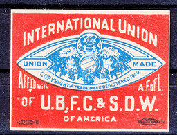 USA 1920 International Union, Vignette, Cinderella, Lebel - Non Classés