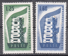 Italy Republic 1956 Europa CEPT Sassone#803-804 Mi#973-974 Mint Never Hinged - 1956